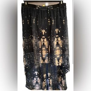 Vera Wang hi-low Splatter Skirt